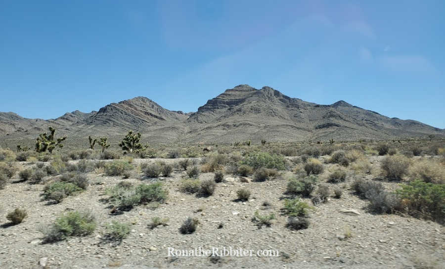 Raw Nevada desert mountain landscape on our quilters road trip across nevada