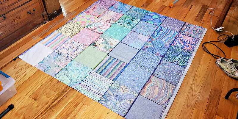 stitching top and lining for quilted curtains