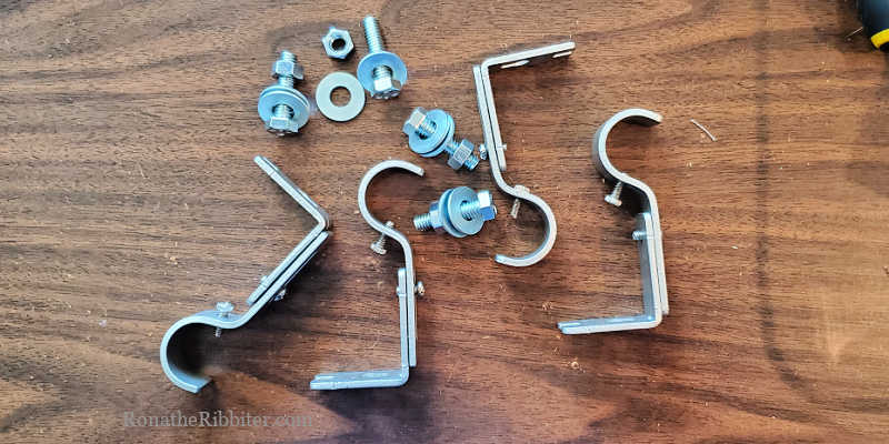 Hardware required to hang the quilted curtains